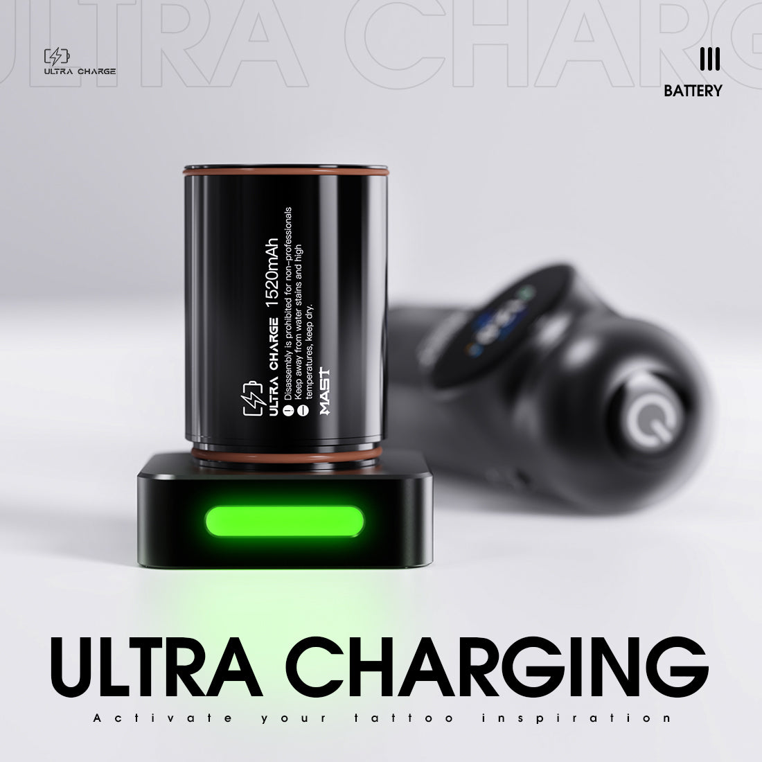 Original Battery&Charging Base for MAST Archer S Wireless Tatto Pen Machine