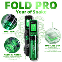 Dragonhawk Fold Pro Year of Snake Edition Безжична татуировка Машина писалка 3000mAh батерия