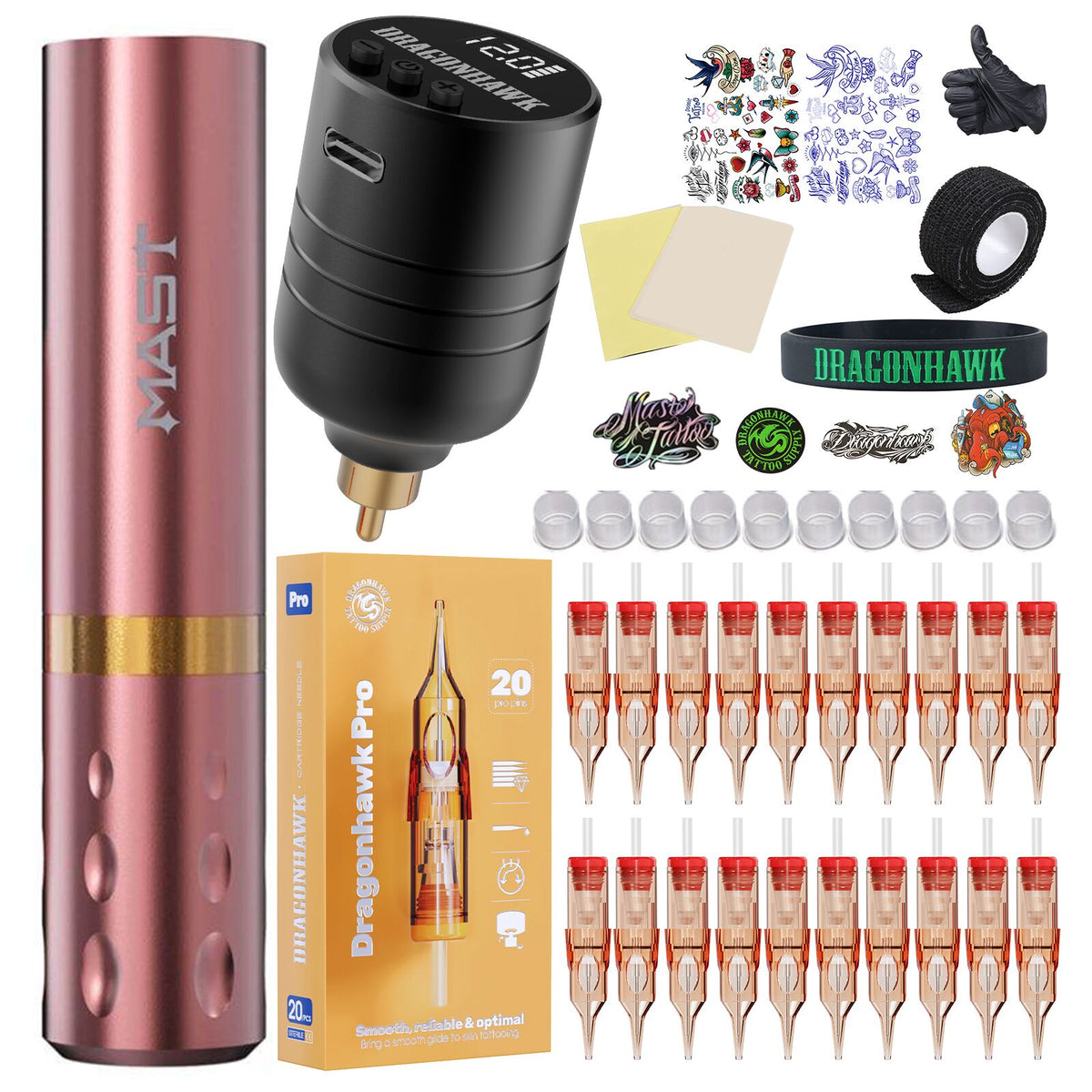 Dragonhawk S6 Pro Tattoo Pen Kits Wireless Battery