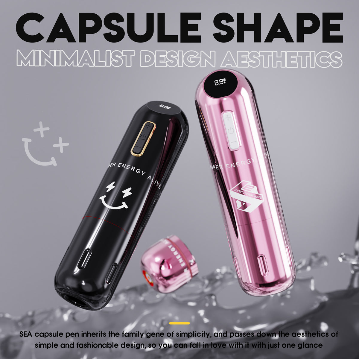 SEA Capsule Shape Wireless Pen Tattoo Pen Machine