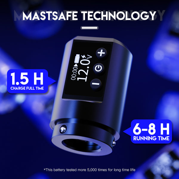 Mast Mini Wireless Pro Tattoo Bachmaschine Schnelle Ladezugesetzung Batterieversorgung