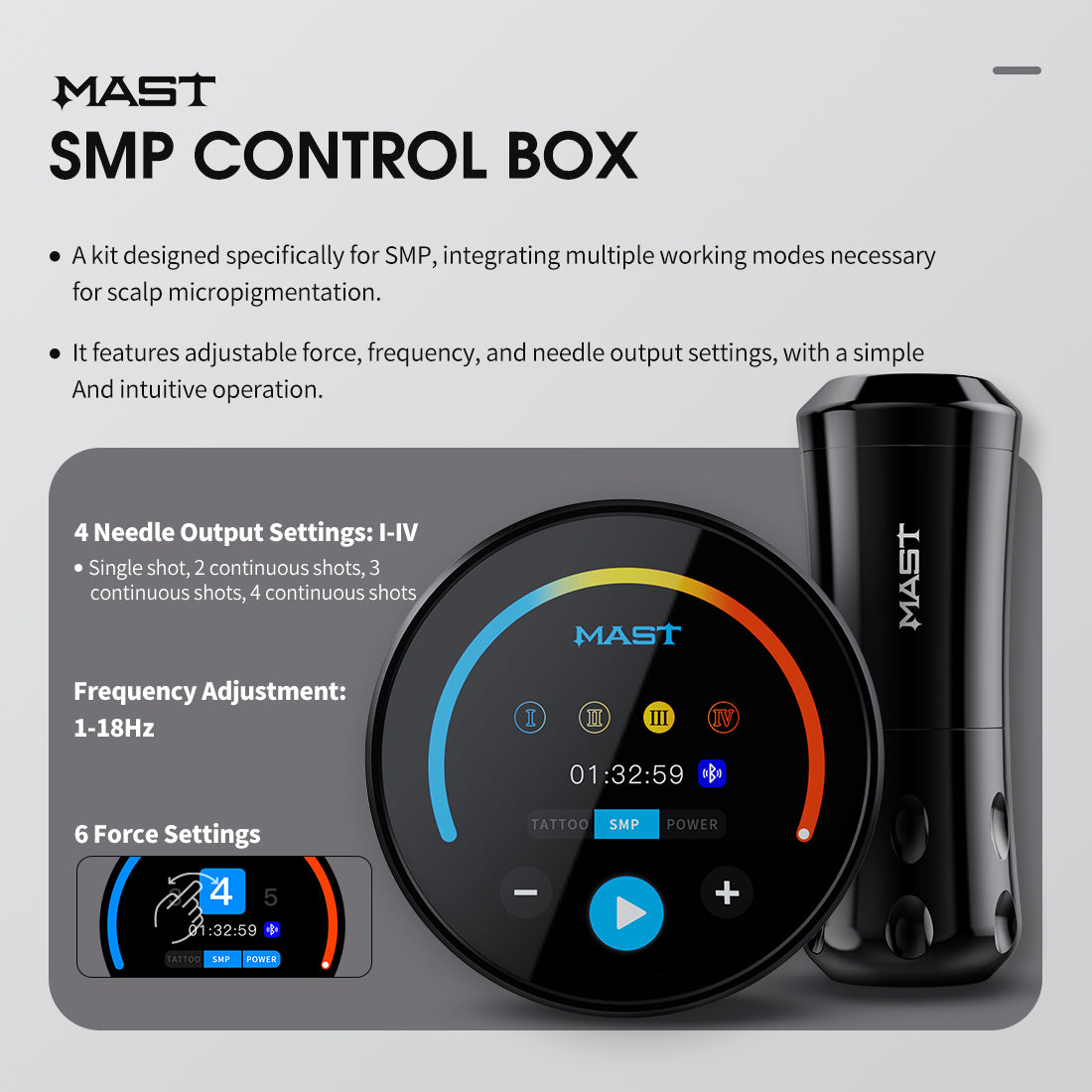 Kit de SMP del dispositivo de micropigmentación del cuero cabelludo digital mast