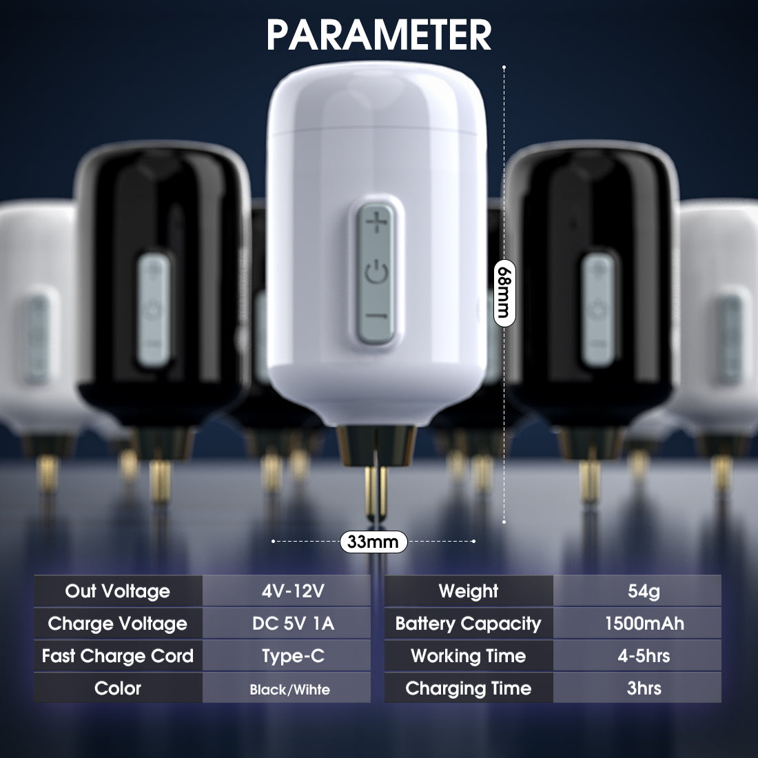 Dragonhawk B3 Wireless Tattoo Battery