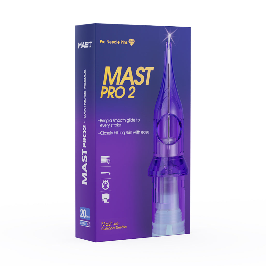 Mast Pro 2 SMP Cartuchos de tatuaje de belleza permanente: caja de 20pcs