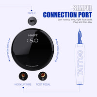 Mast Circle Tattoo Power Supply OLED Simple Power لآلات الوشم