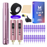 Mast Tour Air Pink Wireless Tattoo Machine Kit mit zwei Batterien