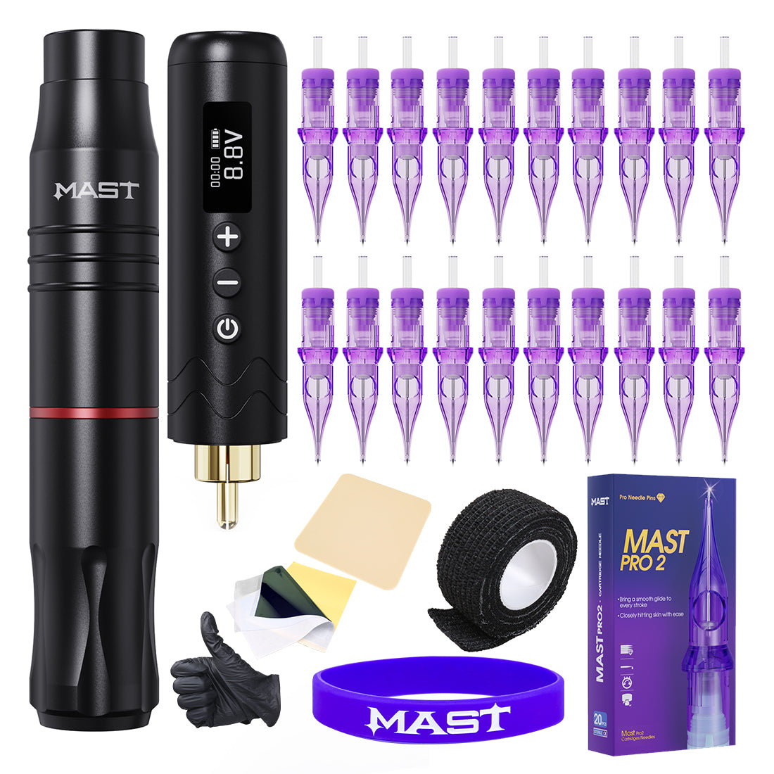 Mast Tour2 Tattoo Gun Batteries Kit Wireless Tattoo Pen Machine