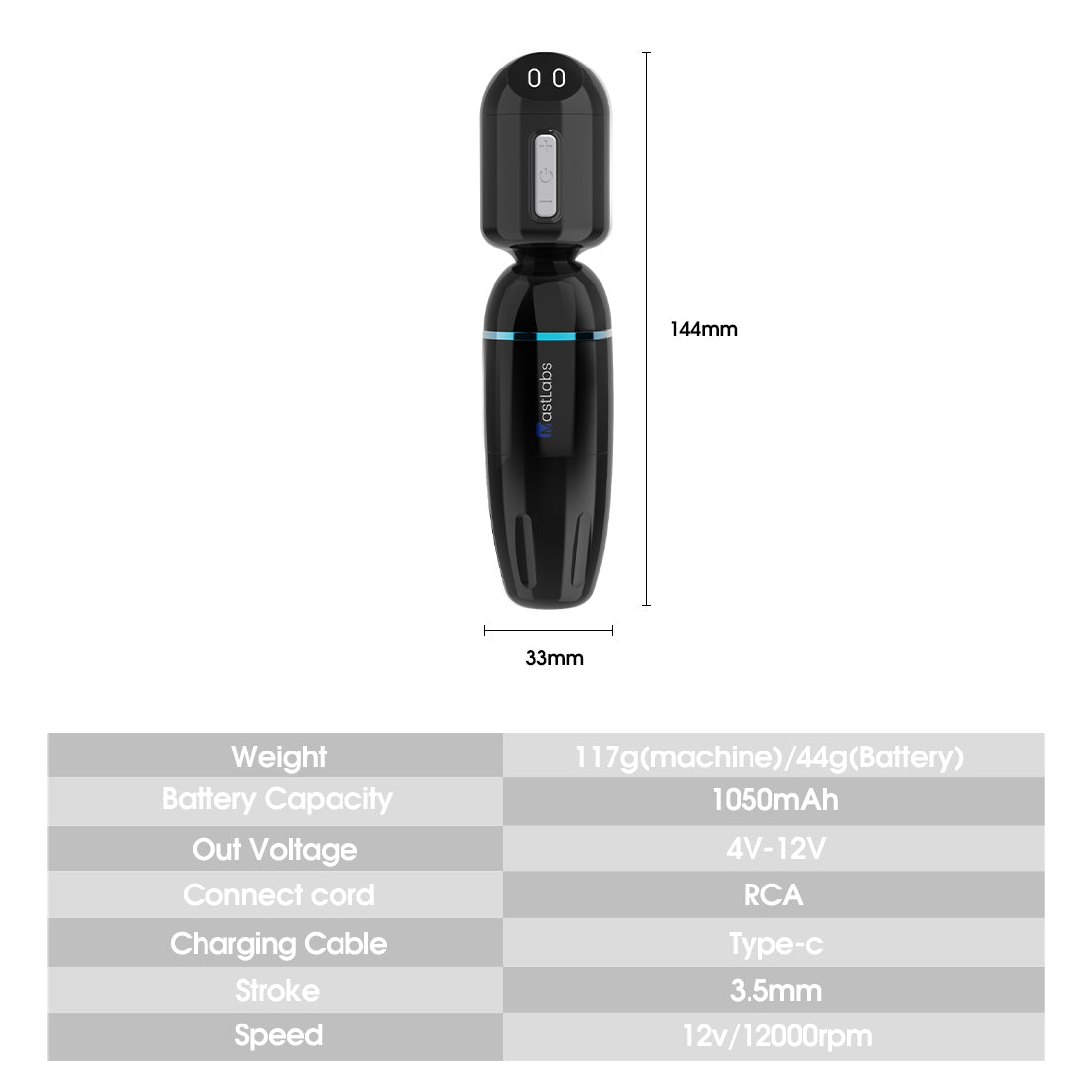 Mast S7 Kit de máquina de pluma de tatuaje inalámbrico