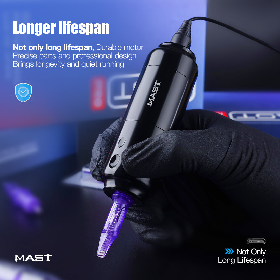 Mastsensor 4.0mm Tattoo -Maschine T1 Wireless Battery Kit