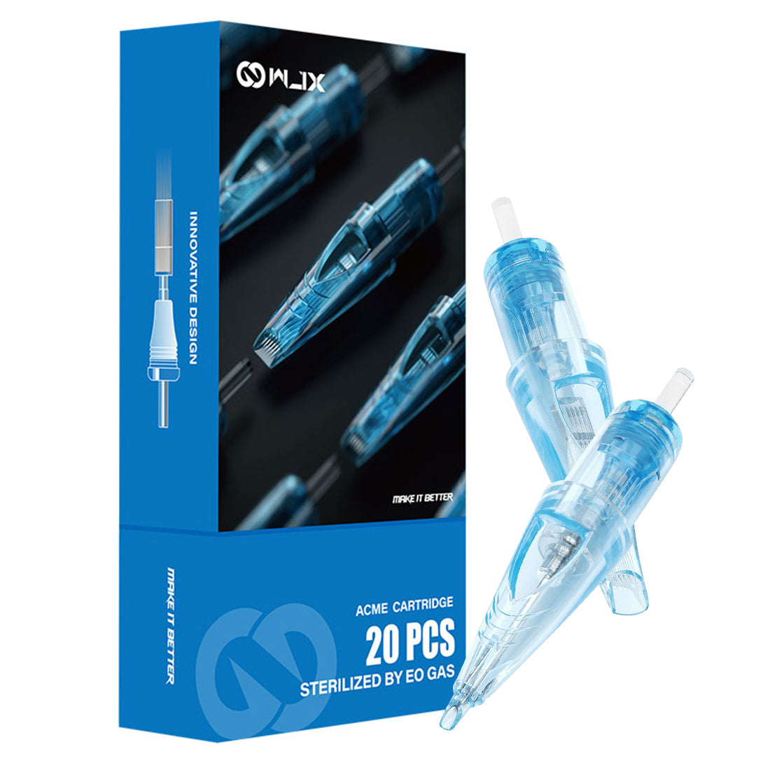 WJX Tattoo Cartridges #10 Diameter 0.30MM 3.5mm Taper(RM-2) Curved Magnum Box of 20