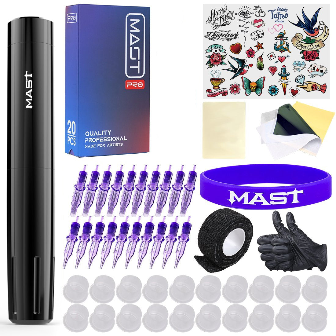 Mast Tour Y22 Tatuaje inalámbrico Máquina profesional paquete profesional