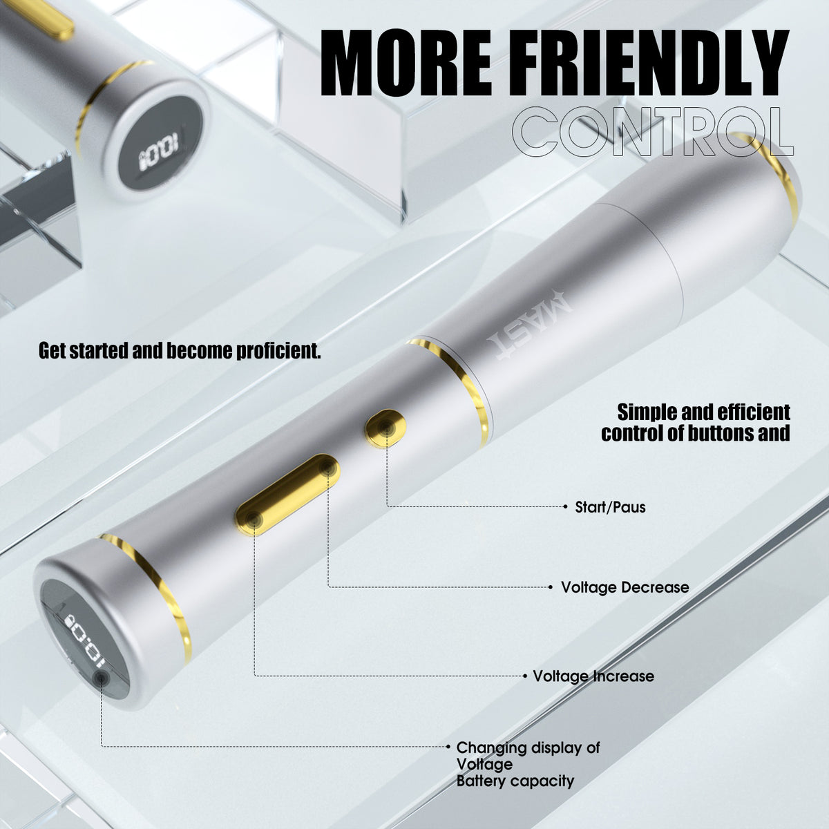 Mast P40 Wireless Pen Machine met 2,5 mm slag