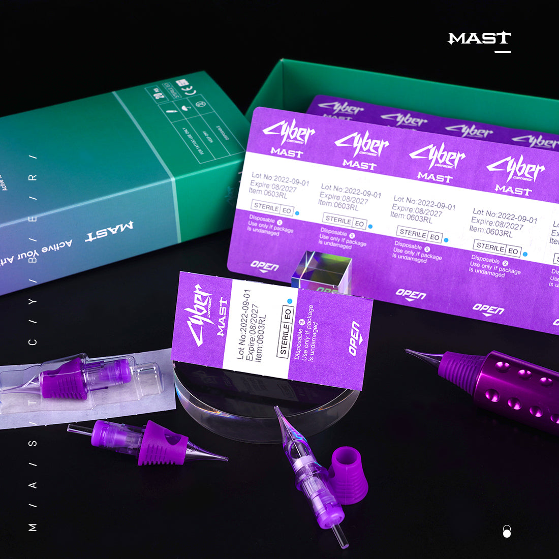 Mât Cyber ​​Professional Tattoo Cartouches de maquillage permanent.