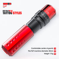 Mast Flip Rotary Tattoo Pen Machine 2.6-4.0mm Stroke Length Custom Motor Supply - Dragonhawktattoos