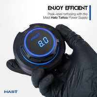 Mast Tour Tattoo Machine Kit Rotary Tour Pen Halo Power Supply Pro Cartridges - Dragonhawktattoos