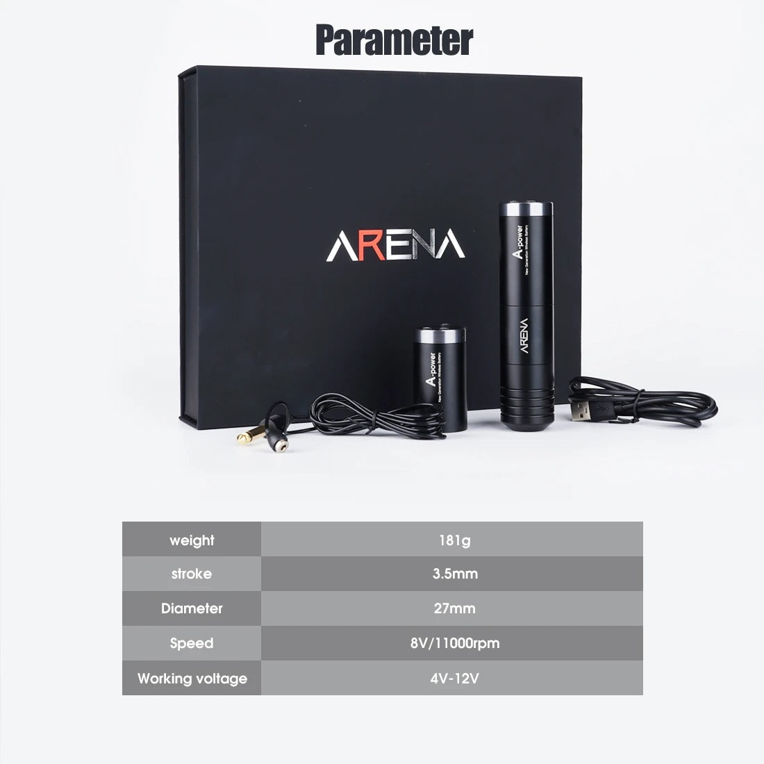 Arena A-power Wireless Rotary Tattoo Pen Machine Two Replaceable Batteries - Dragonhawktattoos