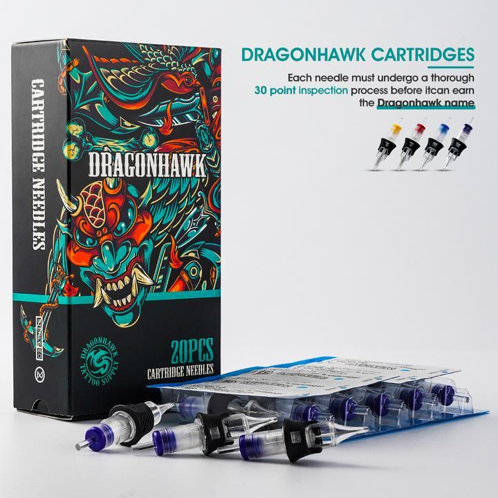 Dragonhawk Tattoo Finger Ledge Cartridges Needles 0.30mm Round Liner - Dragonhawktattoos
