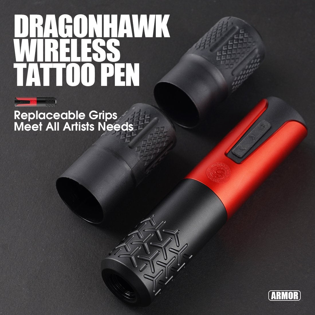 Dragonhawk Wireless Rotary Tattoo Pen Machine Replaceable Batteries - Dragonhawktattoos