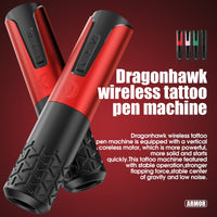 Dragonhawk Wireless Rotary Tattoo Pen Machine Replaceable Batteries - Dragonhawktattoos