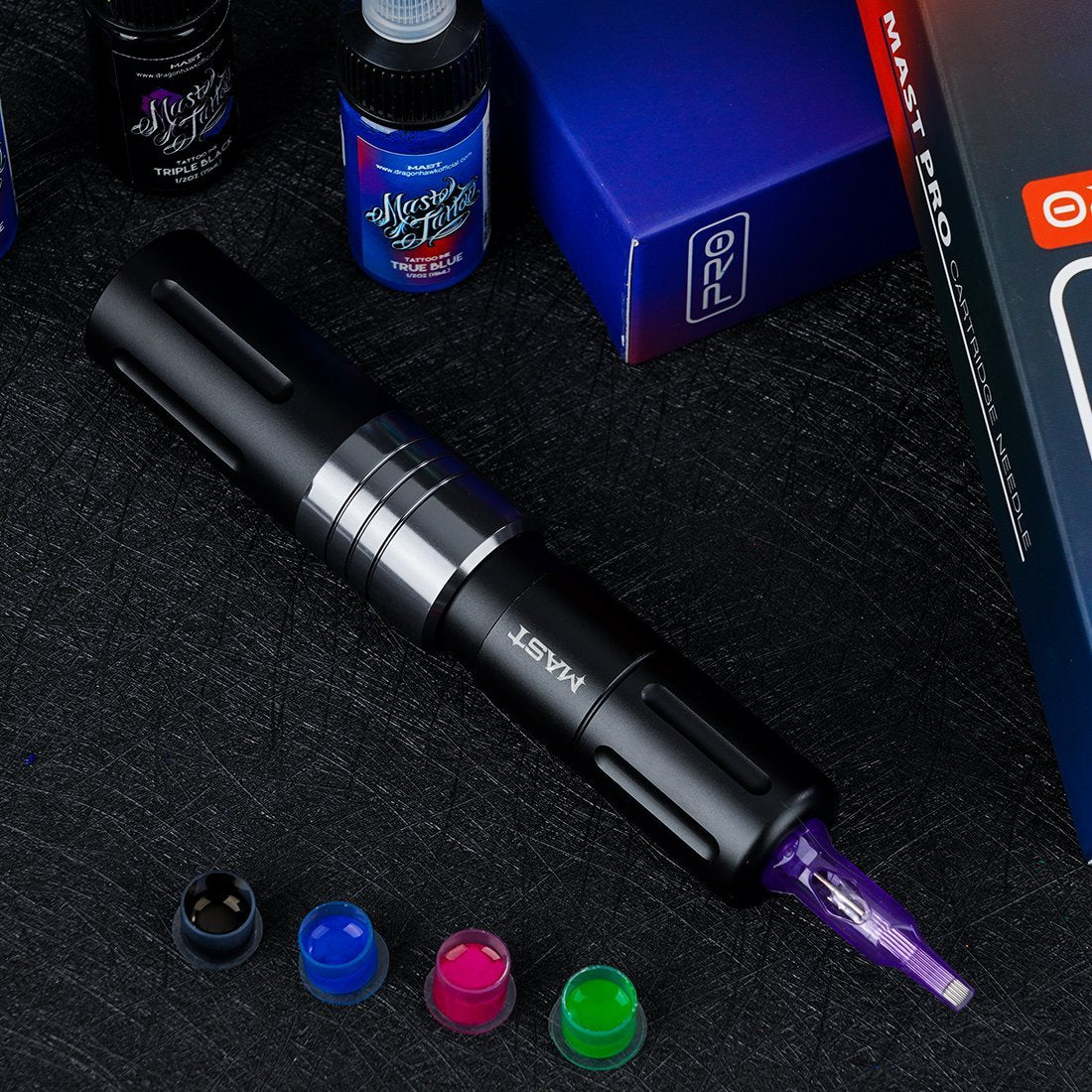 Mast Nano Wireless Rotary Pen Machine with Battery SMP Cartridge Short 3.2mm Stroke - Dragonhawktattoos