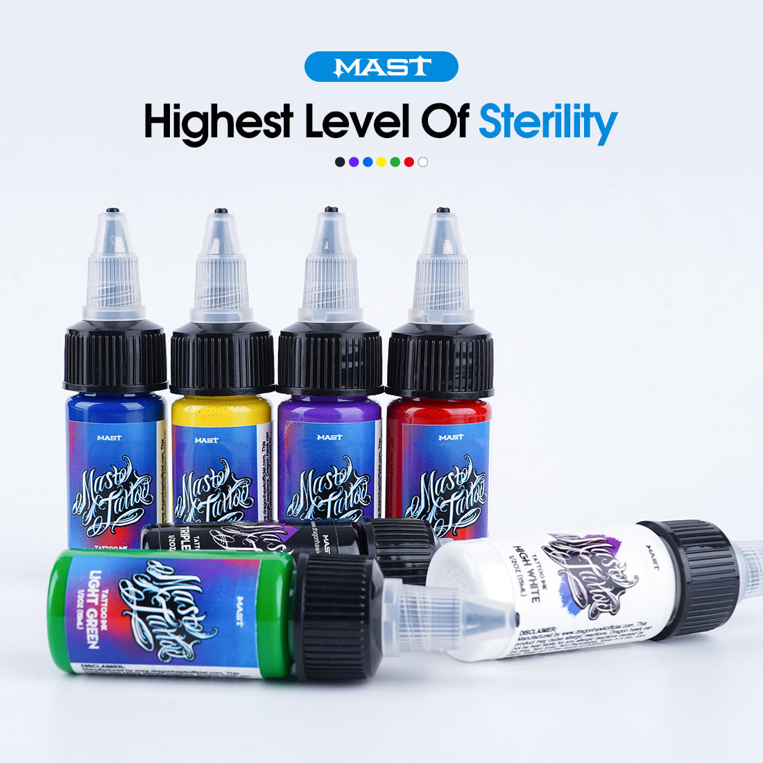 Mast Tattoo Ink Mixed Color 0.5OZ - Dragonhawktattoos