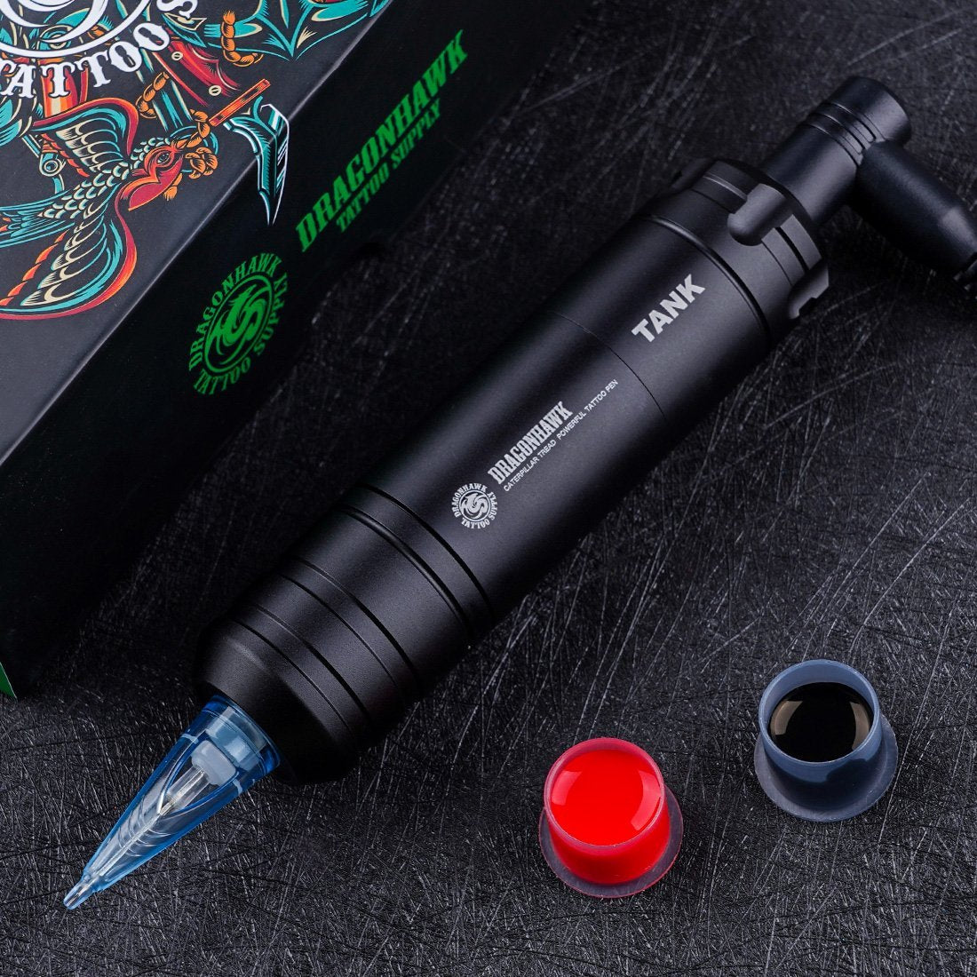 Dragonhawk Tank Slow Frequency Rotary Tattoo Pen Machine - Dragonhawktattoos