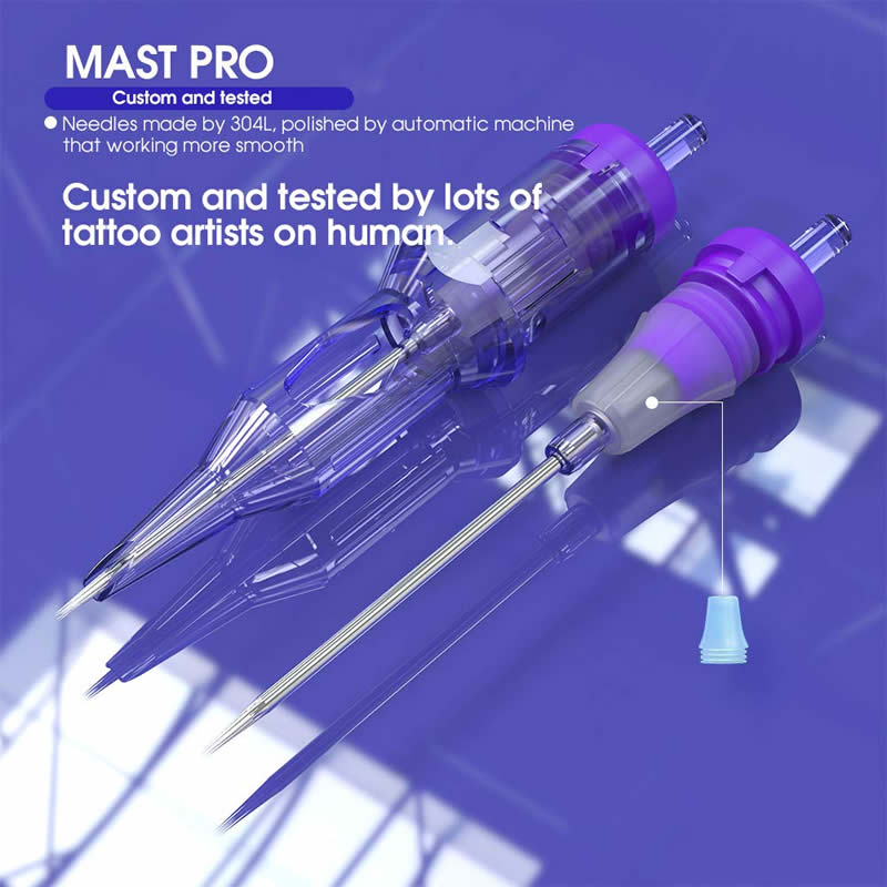 Mast Pro Tattoo Cartridges Needles 0.35mm Taper 1RL Round Liner- Box of 20 - Dragonhawktattoos