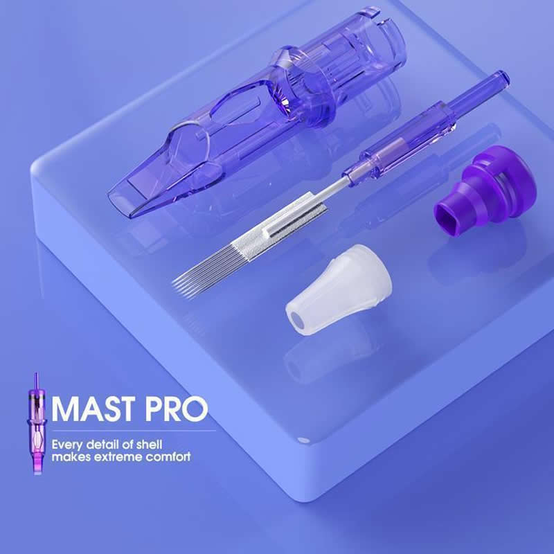 Mast Pro Tattoo Cartridges Needles 0.35mm Taper 1RL Round Liner- Box of 20 - Dragonhawktattoos