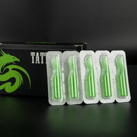 50Pcs Disposable Tattoo Tips Nozzle Tube Green Color M - Dragonhawktattoos