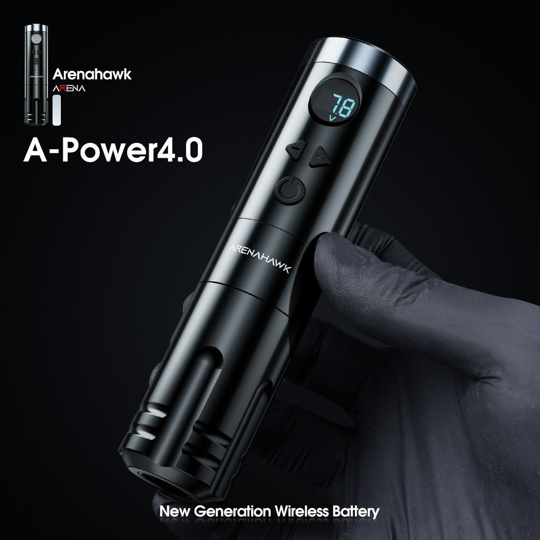 Arenahawk A-Power 4.0mm Stroke Length Wireless Rotary Tattoo Pen Machine - Dragonhawktattoos