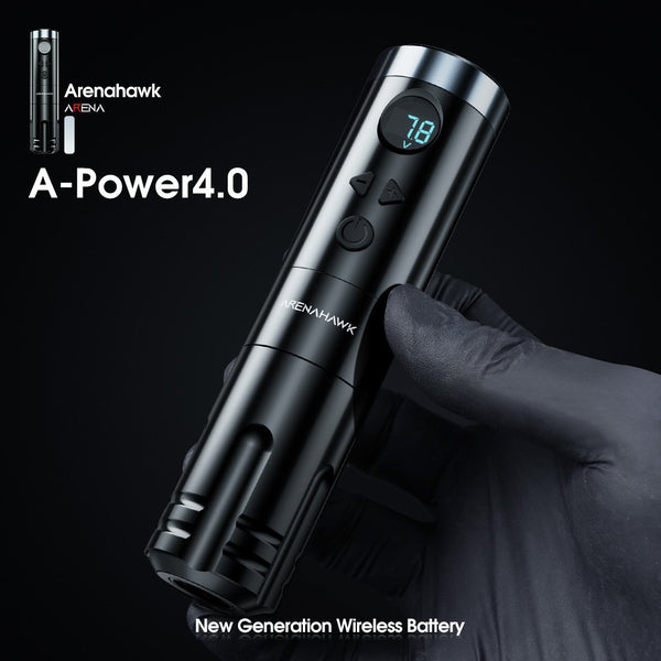 Arenahawk A-Power 4.0mm Stroke Length Wireless Rotary Tattoo Pen Machine - Dragonhawktattoos