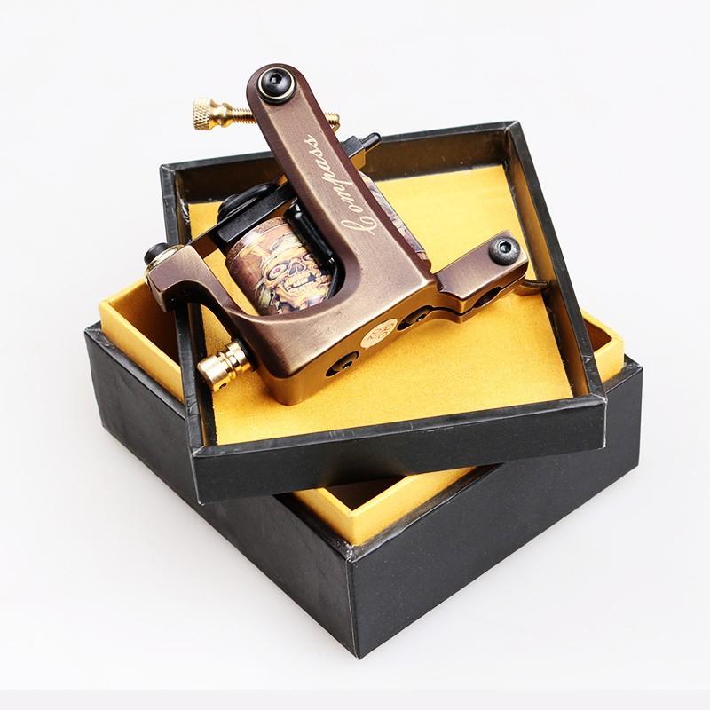 Compass Tattoo Machines Brass Fitted with standard tube vise - Dragonhawktattoos