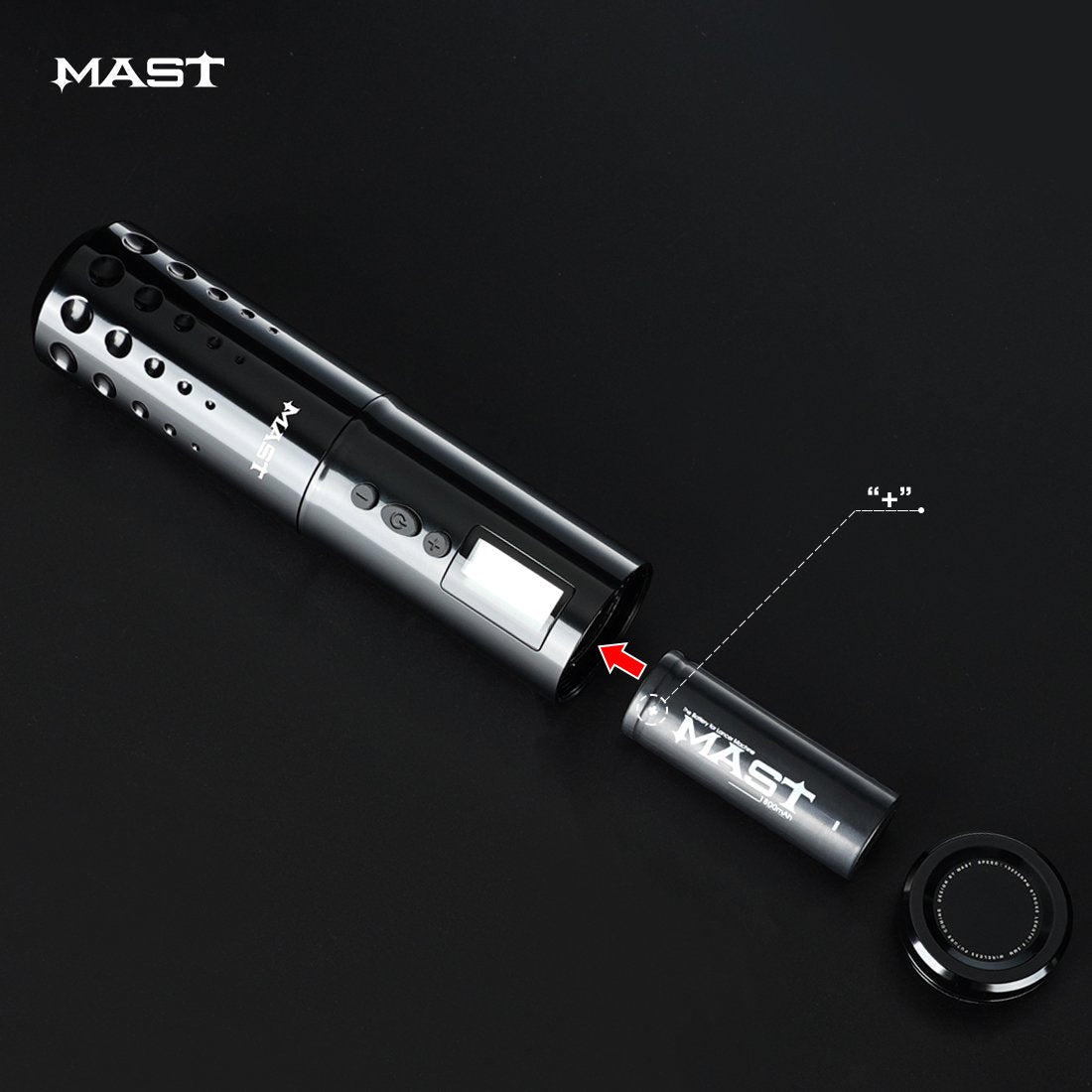 Mast Lancer Wireless Tattoo Machine Kit 50Pcs Cartridges - Dragonhawktattoos