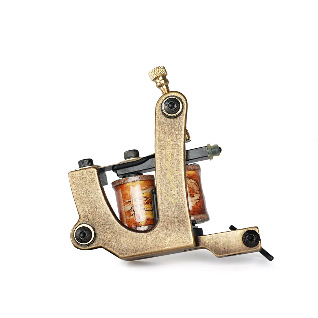 Compass Tattoo Machines Brass Fitted with standard tube vise